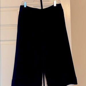 Loft black palazzo pants with belt.